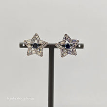 Lade das Bild in den Galerie-Viewer, SWAROVSKI Stella Ohrstecker Stern Blau, Rhodiniert 5639188
