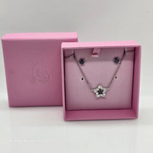 Lade das Bild in den Galerie-Viewer, SWAROVSKI Stella Set Ohrstecker und Halskette Stern, Blau, Rhodiniert 5646762