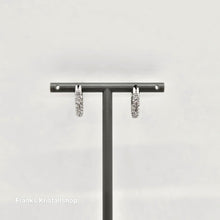 Lade das Bild in den Galerie-Viewer, SWAROVSKI Stone Kreolen Weiß, Rhodiniert 5446004