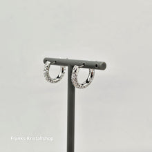 Lade das Bild in den Galerie-Viewer, SWAROVSKI Stone Kreolen Weiß, Rhodiniert 5446004