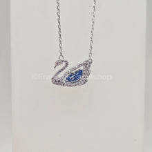 Lade das Bild in den Galerie-Viewer, SWAROVSKI Swan Halskette Schwan Kette, Blau, Rhodiniert 5533397