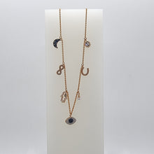 Lade das Bild in den Galerie-Viewer, SWAROVSKI Halskette Mond, Unendlichzeichen, Hand, Augensymbol, Hufeisen 5497664 oU