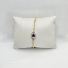 Lade das Bild in den Galerie-Viewer, SWAROVSKI Symbolica Armreif Böser Blick, Blau, M Goldlegierungsschicht 5692171