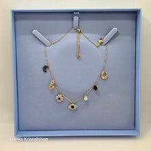 Lade das Bild in den Galerie-Viewer, SWAROVSKI Symbolica Halsband Kristallperle, Mond, Unendlichkeitssymbol, Glücksklee, Augensymbol und Hufeisen, Blau, Goldlegierungsschicht 5692164