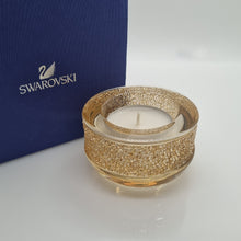 Lade das Bild in den Galerie-Viewer, SWAROVSKI Teelicht Shimmer Golden Shadow 5108877 oU