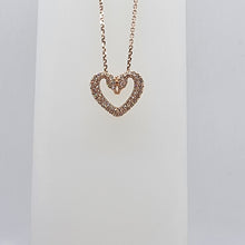 Lade das Bild in den Galerie-Viewer, Swarovski Una Herz Halskette Weiß, Rosévergoldet 5628657
