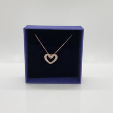Lade das Bild in den Galerie-Viewer, Swarovski Una Herz Halskette Weiß, Rosévergoldet 5628657
