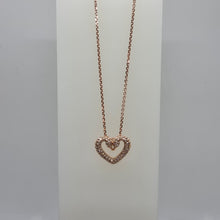 Lade das Bild in den Galerie-Viewer, Swarovski Una Herz Halskette Weiß, Rosévergoldet 5628657