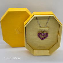 Lade das Bild in den Galerie-Viewer, SWAROVSKI Una Herz Kette Schwanenherz Halskette Pink Dunkel Rhodiniert 5646571