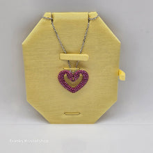 Lade das Bild in den Galerie-Viewer, SWAROVSKI Una Herz Kette Schwanenherz Halskette Pink Dunkel Rhodiniert 5646571