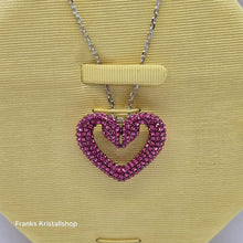 Lade das Bild in den Galerie-Viewer, SWAROVSKI Una Herz Kette Schwanenherz Halskette Pink Dunkel Rhodiniert 5646571