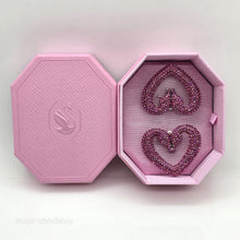 Lade das Bild in den Galerie-Viewer, SWAROVSKI Una Herz Ohrclips Schwanenherz Violett, Rhodiniert 5646573