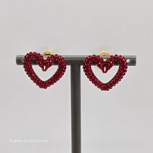 Lade das Bild in den Galerie-Viewer, SWAROVSKI Una Ohrstecker Herz, Klein, Rot, Goldlegierungsschicht 5634812