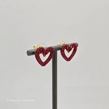 Lade das Bild in den Galerie-Viewer, SWAROVSKI Una Ohrstecker Herz, Klein, Rot, Goldlegierungsschicht 5634812