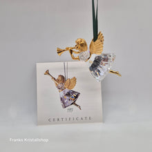 Lade das Bild in den Galerie-Viewer, SWAROVSKI Weihnachtsengel 1997 mit Trompete Christmas Memories 211085