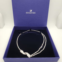 Lade das Bild in den Galerie-Viewer, SWAROVSKI Feder Halskette Collier Nice Rhodiniert 5493404