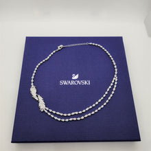 Lade das Bild in den Galerie-Viewer, SWAROVSKI Feder Halskette Collier Nice Rhodiniert 5493404
