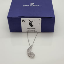 Lade das Bild in den Galerie-Viewer, Swarovski Nice Feder Halskette Weiß Rhodiniert