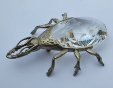 Lade das Bild in den Galerie-Viewer, SWAROVSKI Hirschkäfer Flaschenöffner Farbe Rhodium 1978-1983