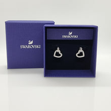 Lade das Bild in den Galerie-Viewer, SWAROVSKI Lovely Herz Ohrringe Weiß, Rhodiniert 5466756