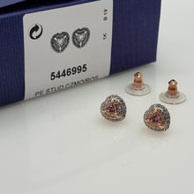Lade das Bild in den Galerie-Viewer, SWAROVSKI Heart One Ohrstecker Herz Ohrringe Rosa, Rosévergoldet 5446995