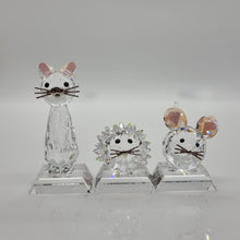Lade das Bild in den Galerie-Viewer, SWAROVSKI Replika Set Igel Katze Maus 5492741