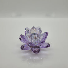 Lade das Bild in den Galerie-Viewer, SWAROVSKI Seerose Kerzenhalter Violett-Lila 5066011 oU
