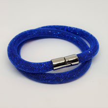 Lade das Bild in den Galerie-Viewer, SWAROVSKI Stardust Armband Double Größe S Blau 5186426 oU