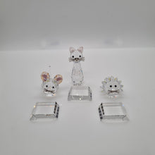 Lade das Bild in den Galerie-Viewer, SWAROVSKI Replika Set Igel Katze Maus 5492741