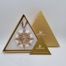 Lade das Bild in den Galerie-Viewer, SWAROVSKI Weihnachtsstern 2009 Groß Gold SCS 1026761