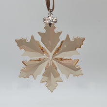 Lade das Bild in den Galerie-Viewer, SWAROVSKI Weihnachtsstern 2014 Groß Gold SCS 5059027