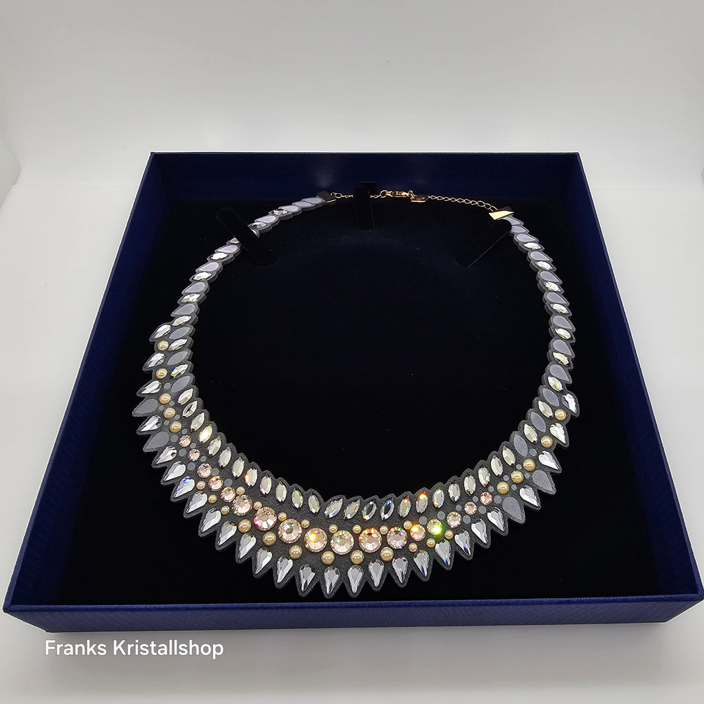 SWAROVSKI Slake Pulse Collier Halskette Grau Gold 5244212