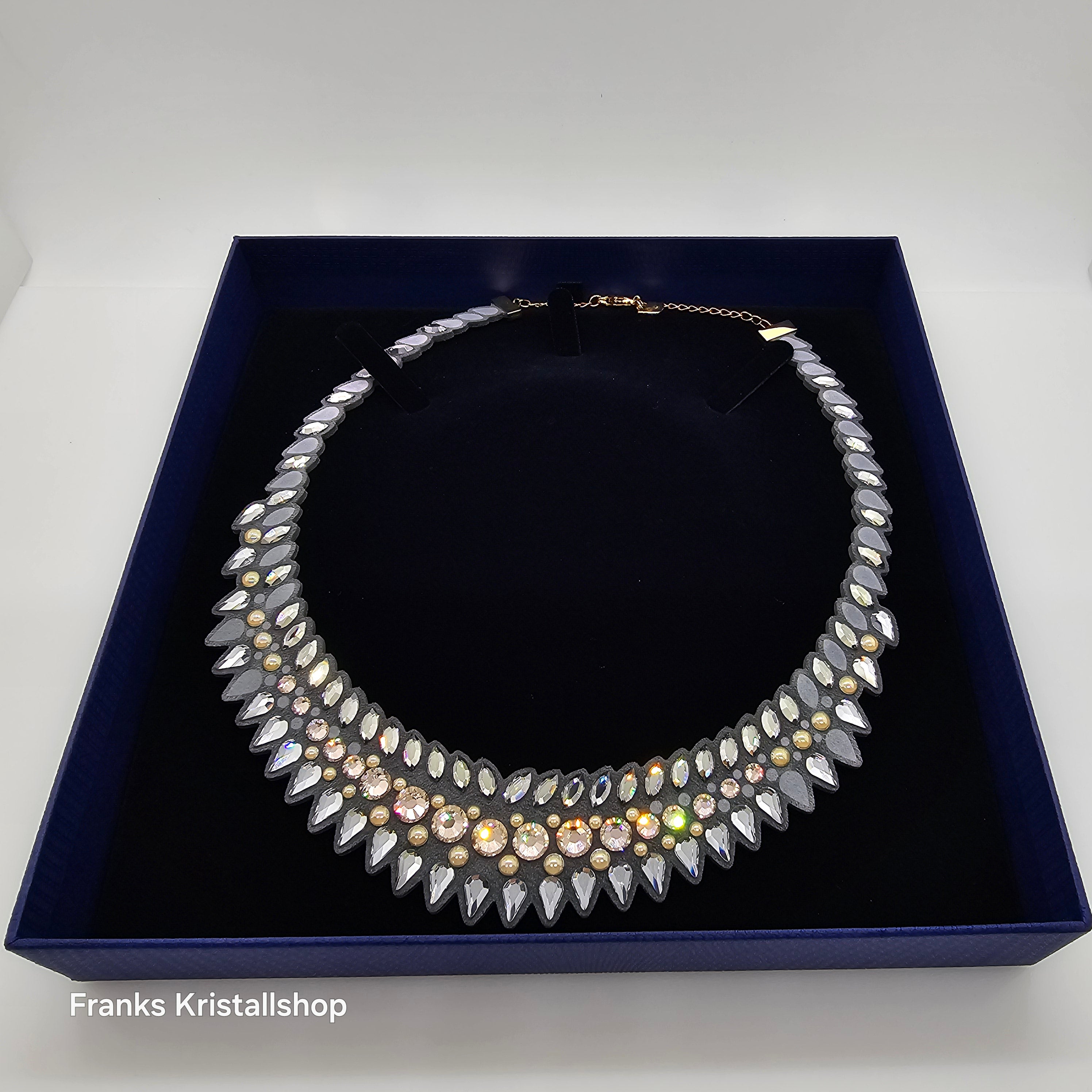 SWAROVSKI Slake Pulse Collier Halskette Grau Gold 5244212