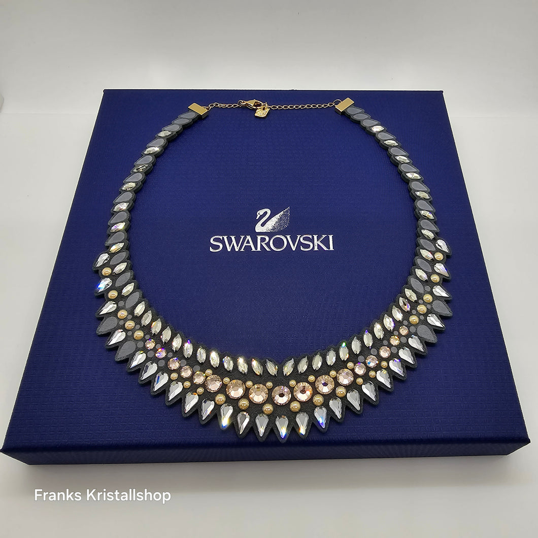 SWAROVSKI Slake Pulse Collier Halskette Grau Gold 5244212