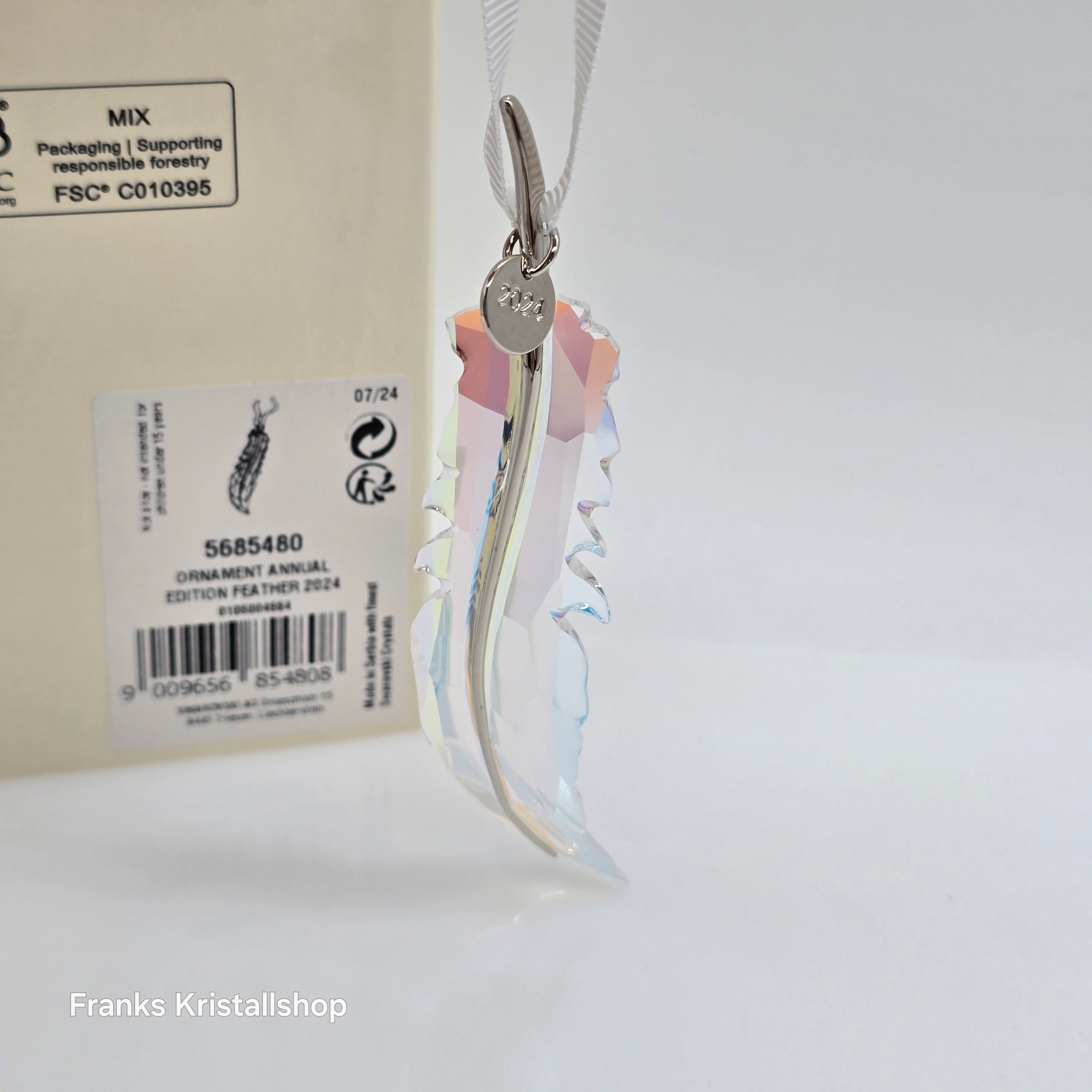 SWAROVSKI SCS Jahresausgabe Feder Ornament 2024 Annual Edition 5685480