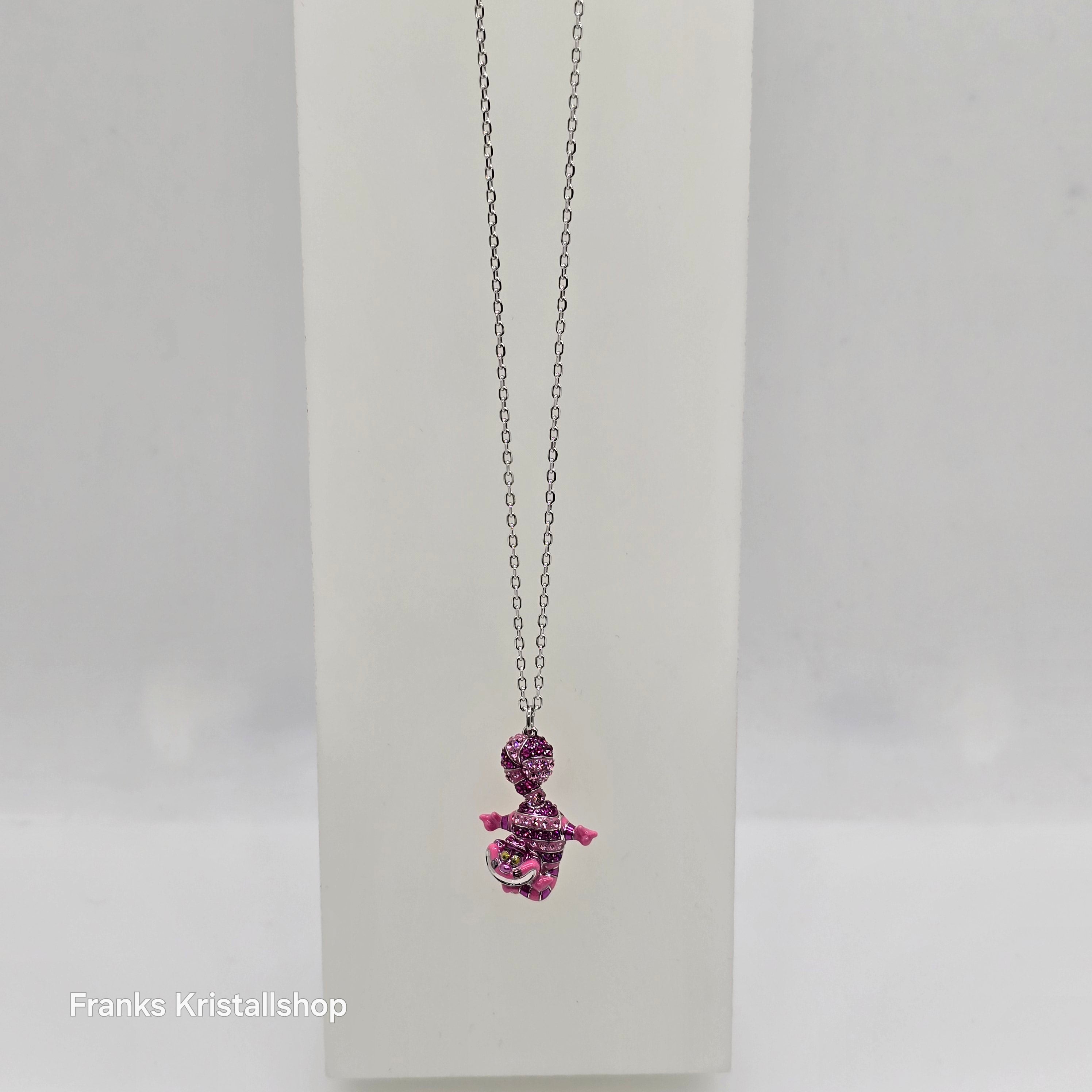 SWAROVSKI Alice in Wonderland Halskette Grinsekatze, Rosa, Rhodiniert 5682809