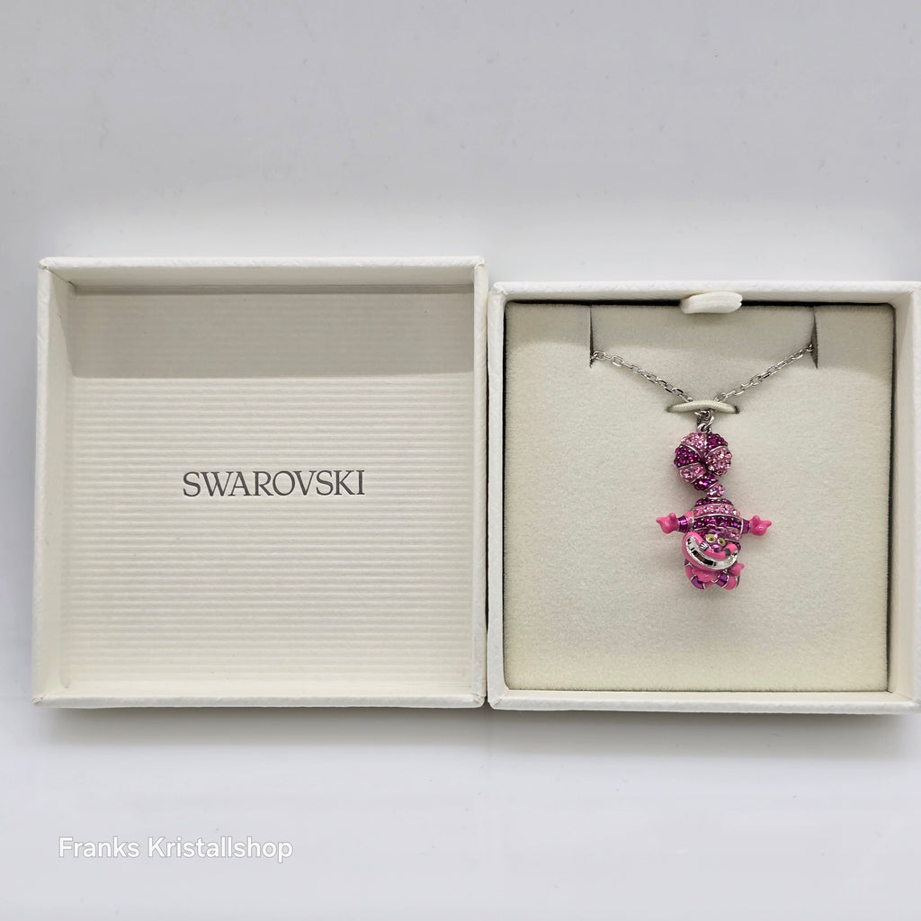 SWAROVSKI Alice in Wonderland Halskette Grinsekatze, Rosa, Rhodiniert 5682809