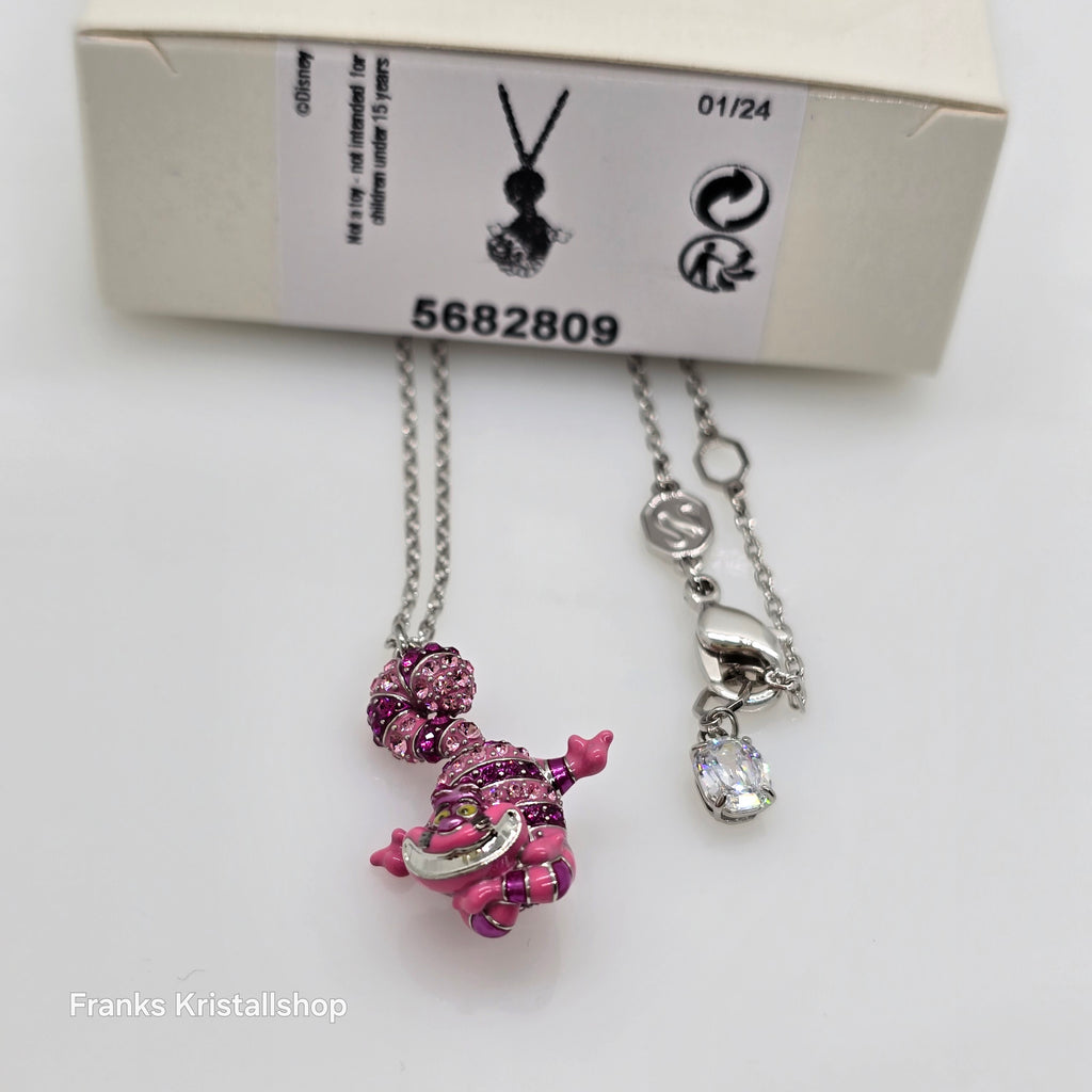 SWAROVSKI Alice in Wonderland Halskette Grinsekatze, Rosa, Rhodiniert 5682809
