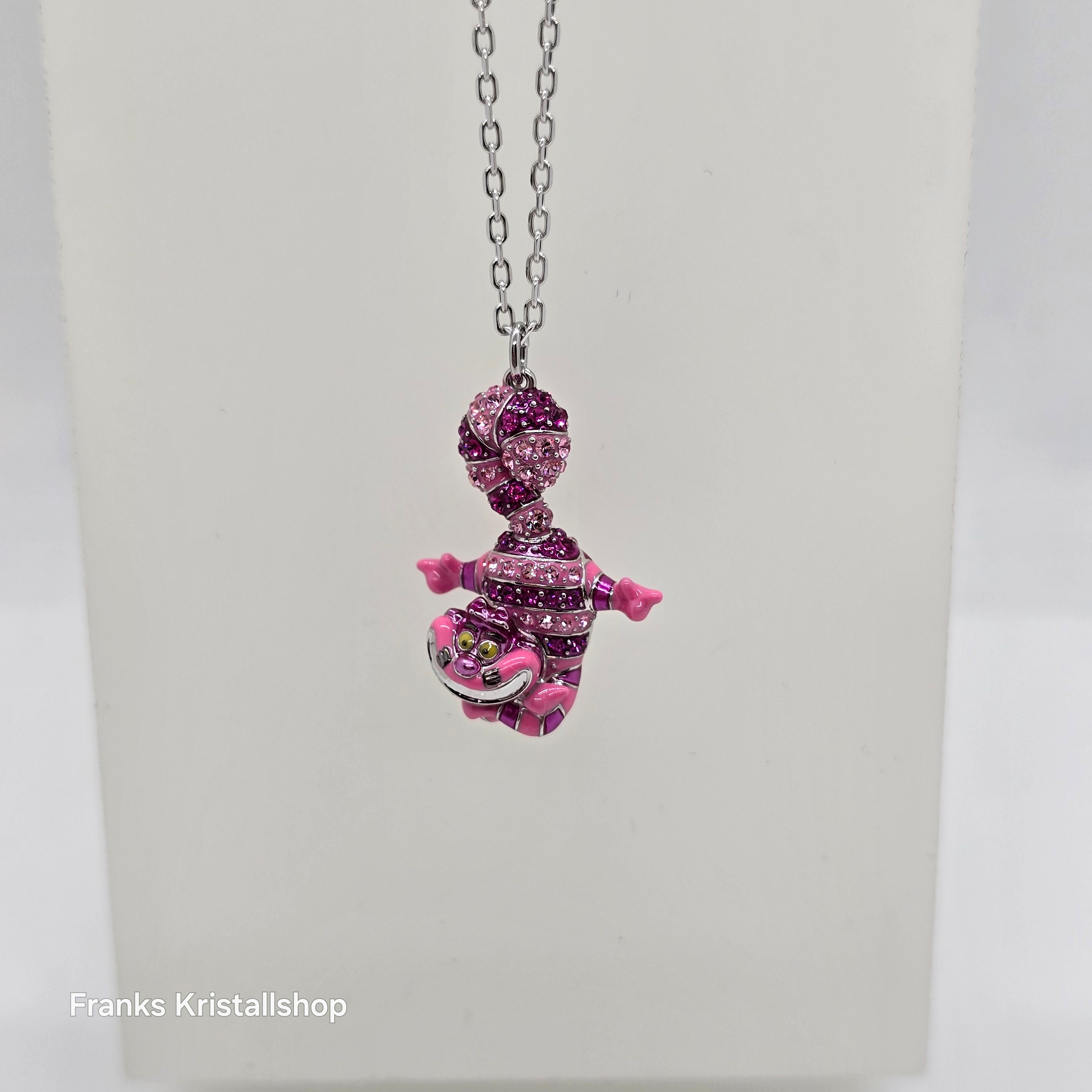 SWAROVSKI Alice in Wonderland Halskette Grinsekatze, Rosa, Rhodiniert 5682809