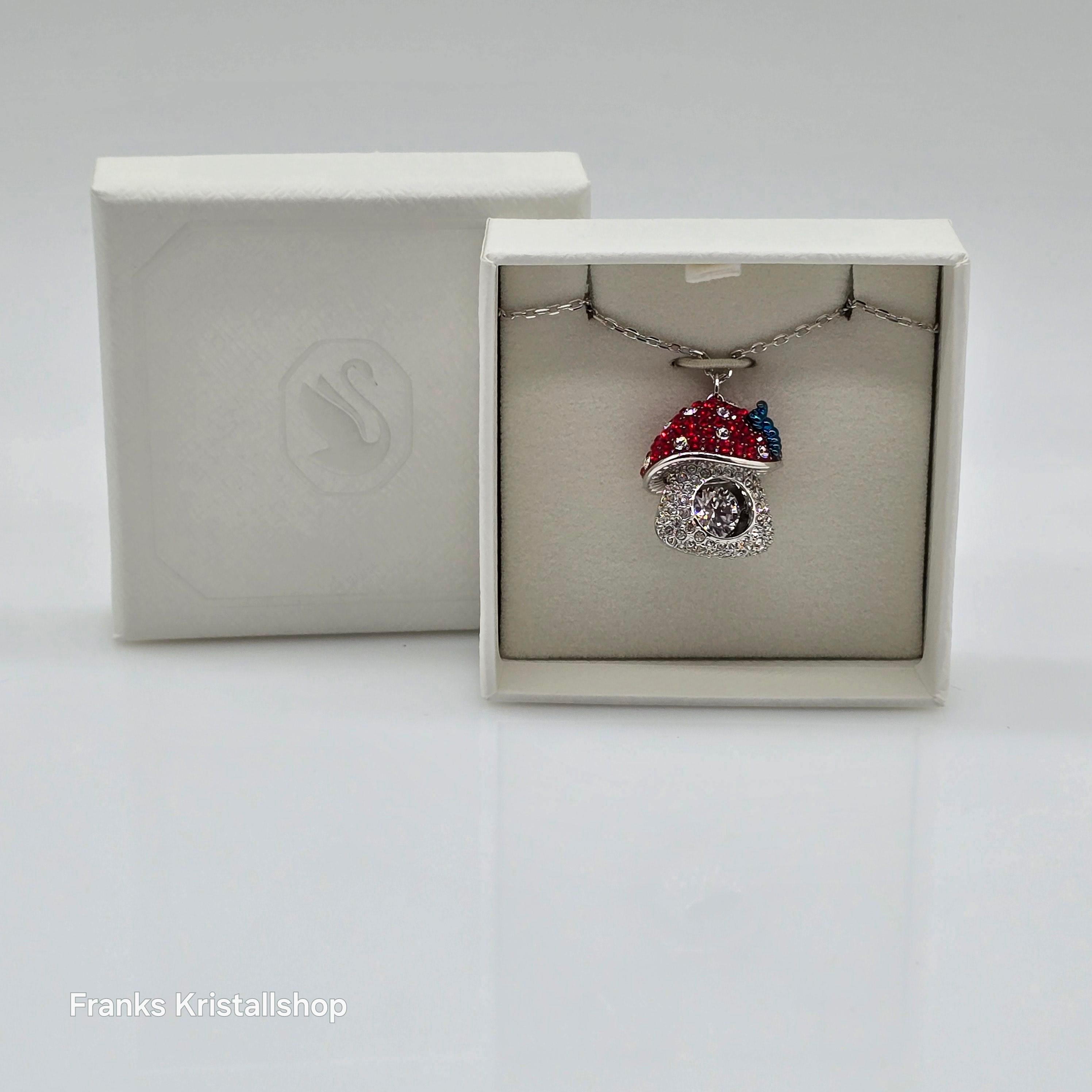 SWAROVSKI Alice in Wonderland Halskette Pilz, Rot Rhodiniert 5682811