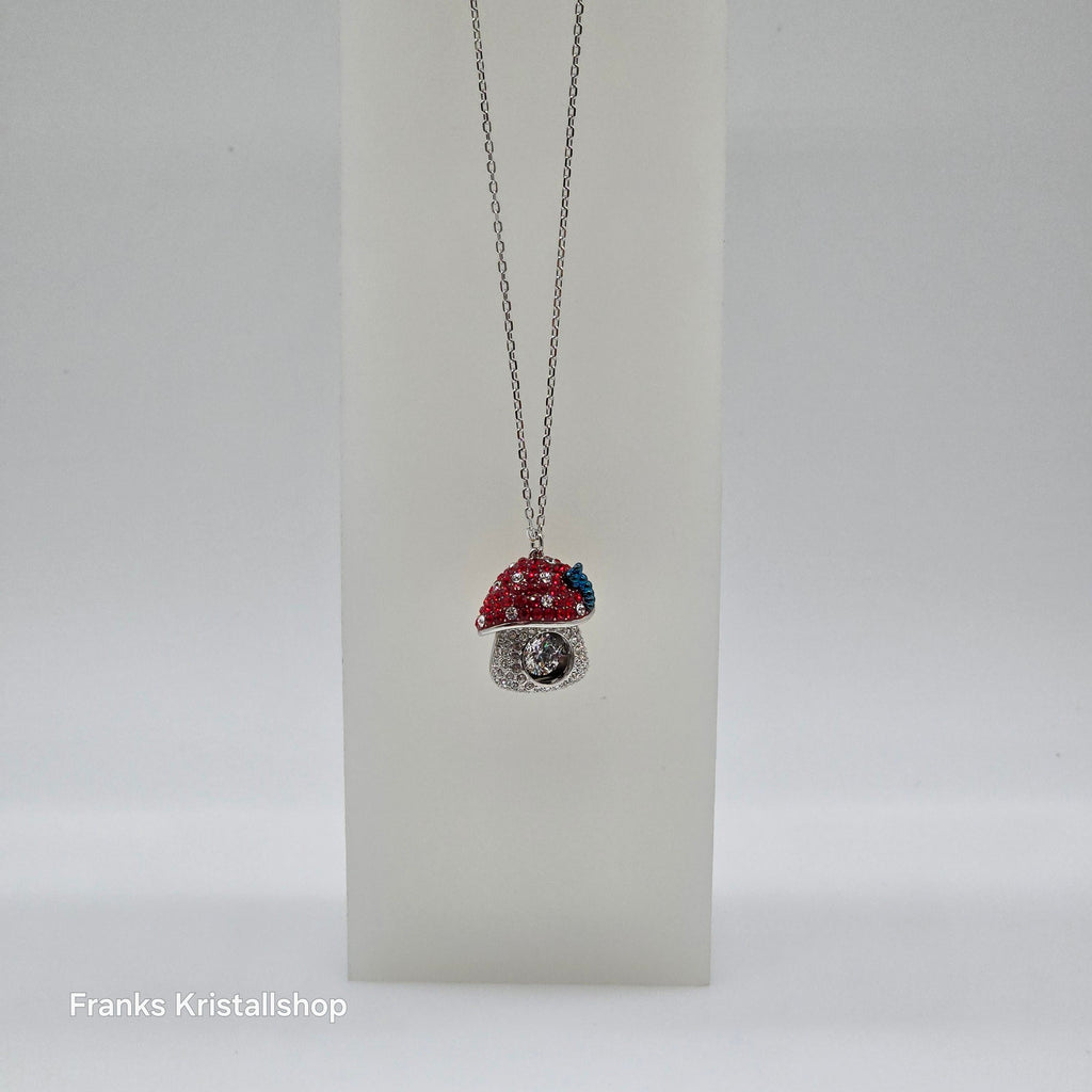 SWAROVSKI Alice in Wonderland Halskette Pilz, Rot Rhodiniert 5682811