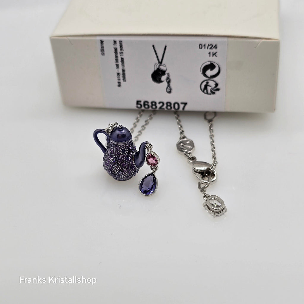 SWAROVSKI Alice in Wonderland Halskette Teekanne, Violett, Rhodiniert 5682807