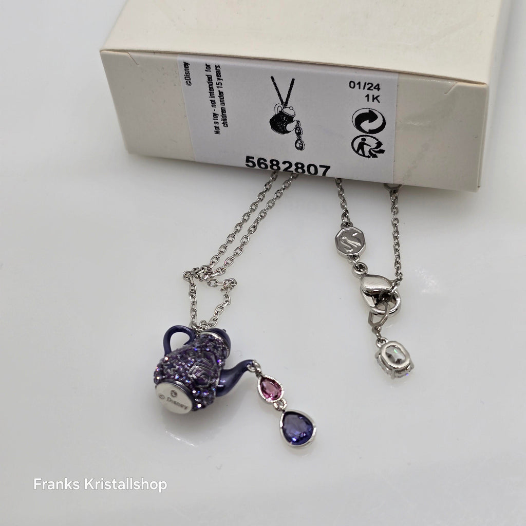 SWAROVSKI Alice in Wonderland Halskette Teekanne, Violett, Rhodiniert 5682807