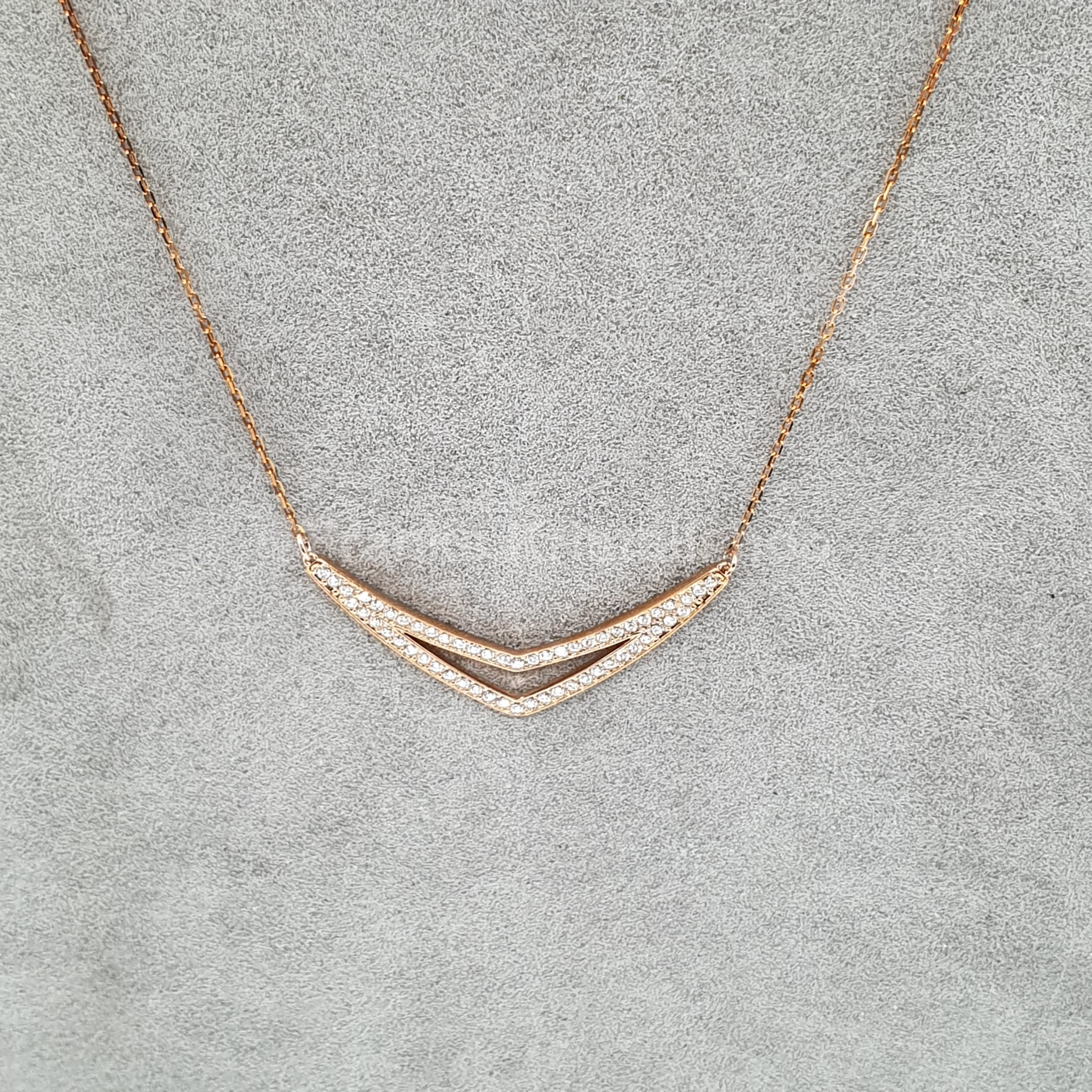 SWAROVSKI Alpha Medium Halskette Kette, Rosévergoldet 5210287