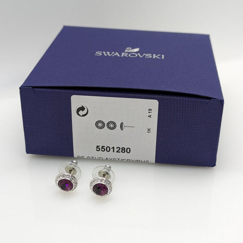 SWAROVSKI Angelic Ohrstecker Violett, Rhodiniert 5501280
