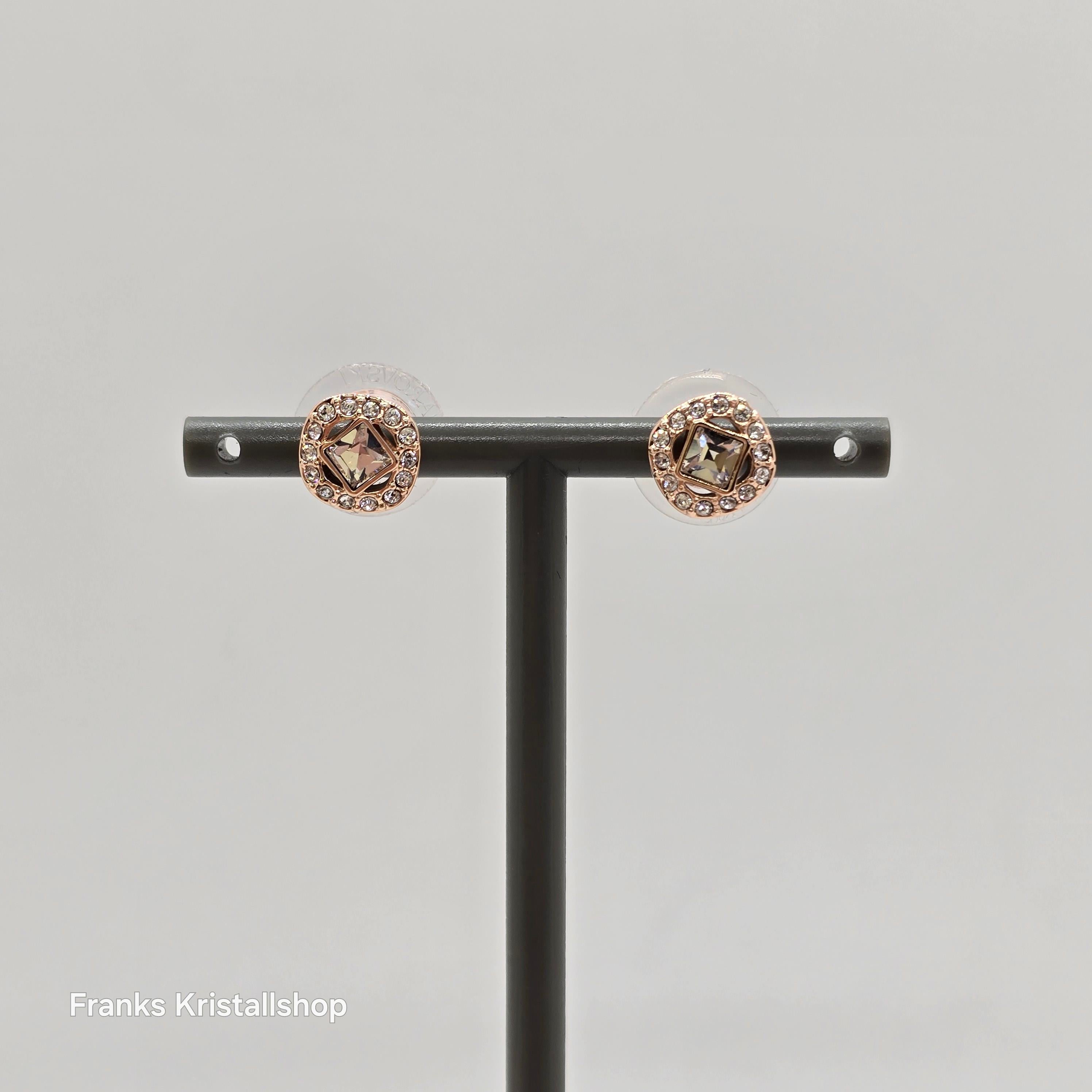 SWAROVSKI Angelic Square Ohrstecker, Weiß, Roségold-Legierungsschicht 5646716