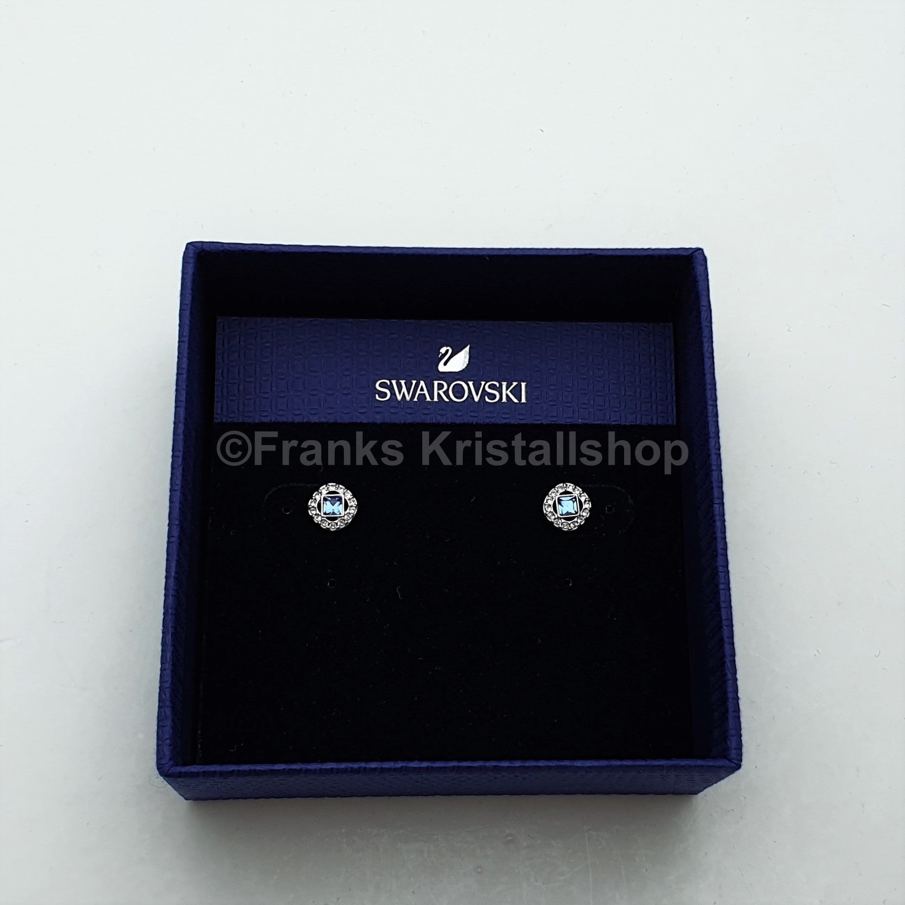 SWAROVSKI Angelic Square Ohrstecker, Blau, Rhodiniert 5352048 oU