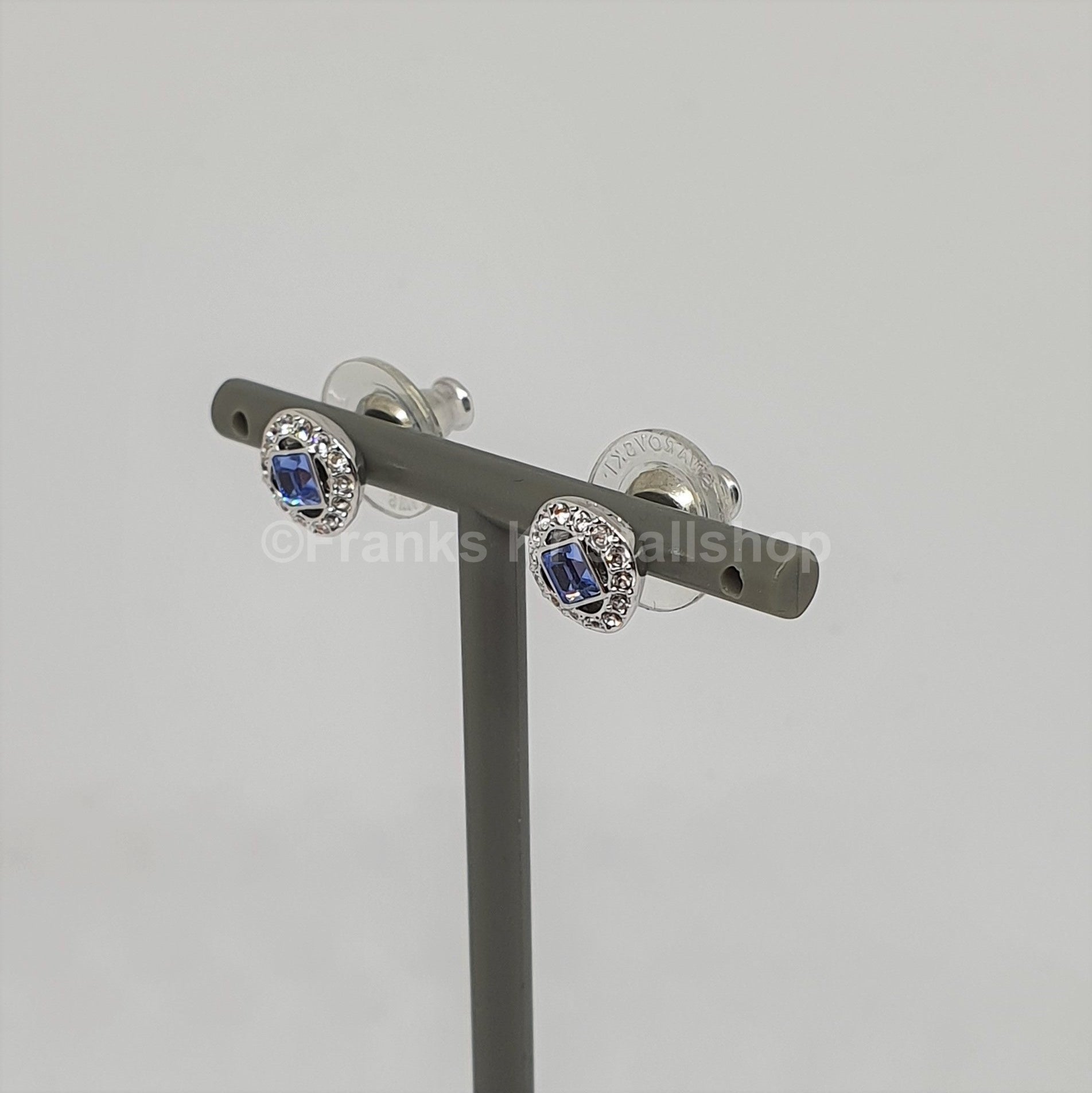 SWAROVSKI Angelic Square Ohrstecker, Blau, Rhodiniert 5352048 oU
