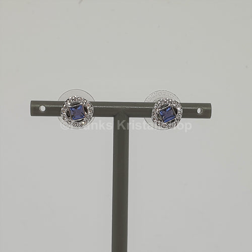 SWAROVSKI Angelic Square Ohrstecker, Blau, Rhodiniert 5352048 oU