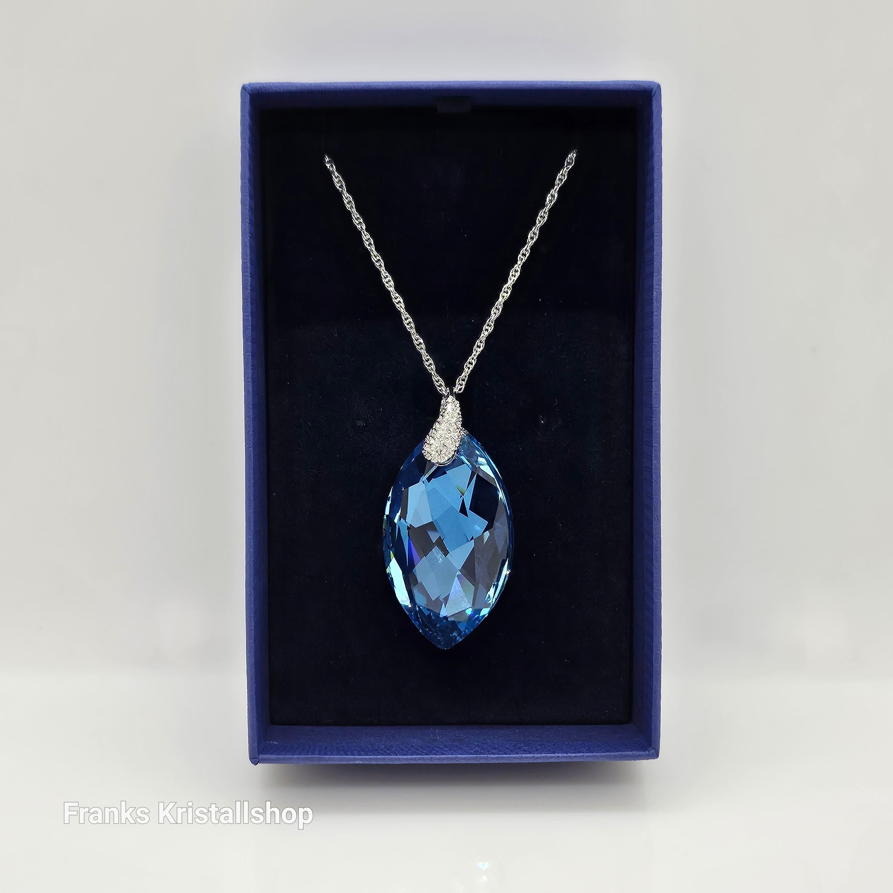 SWAROVSKI Aquamarin Halskette Türkis Rhodiniert 1124108